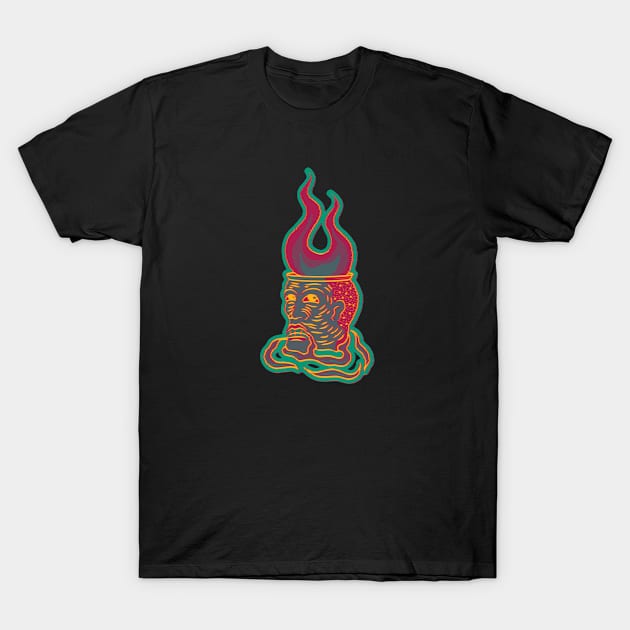 BURN YOUR HEAD, band merchandise, skate design T-Shirt by Ancient Design